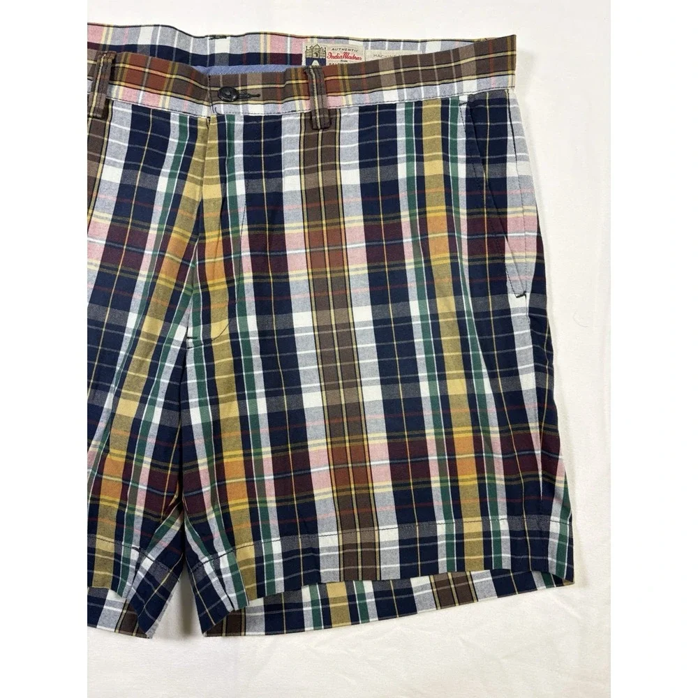 Polo Ralph Lauren India Madras Plaid PGA Shorts Cotton Classic Mens 35 Fast Ship